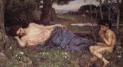 Listening to My Sweet Piping John William Waterhouse